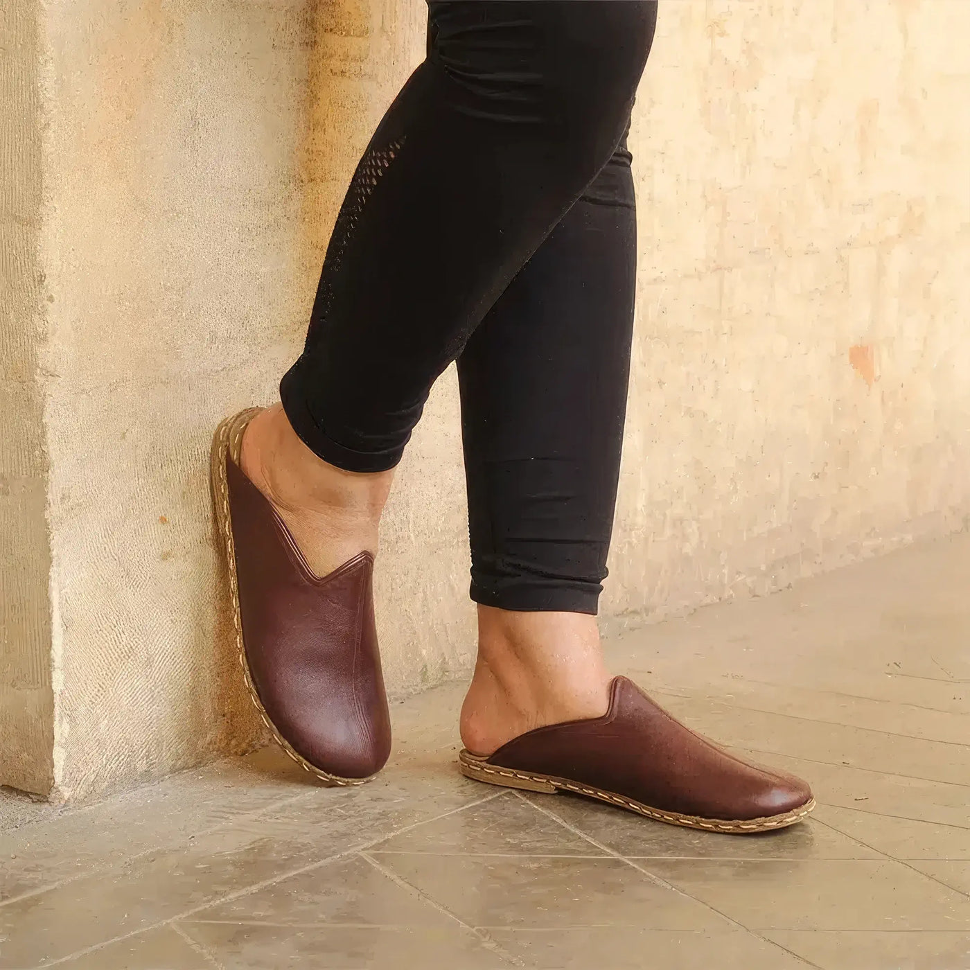 Handmade Bitter Brown Handmade Slippers for Women 7 Handmade Bitter Brown Handmade Slippers for Women 7