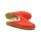 soft red sheepskin house slippers for women
