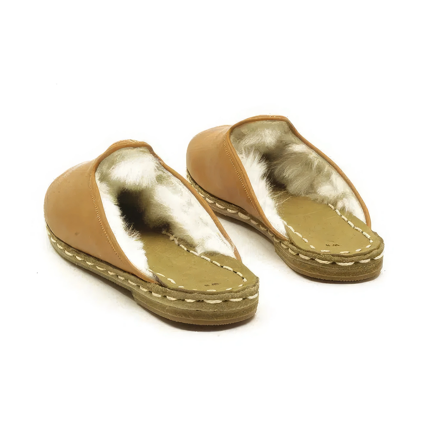 soft sheepskin house slippers women light brown