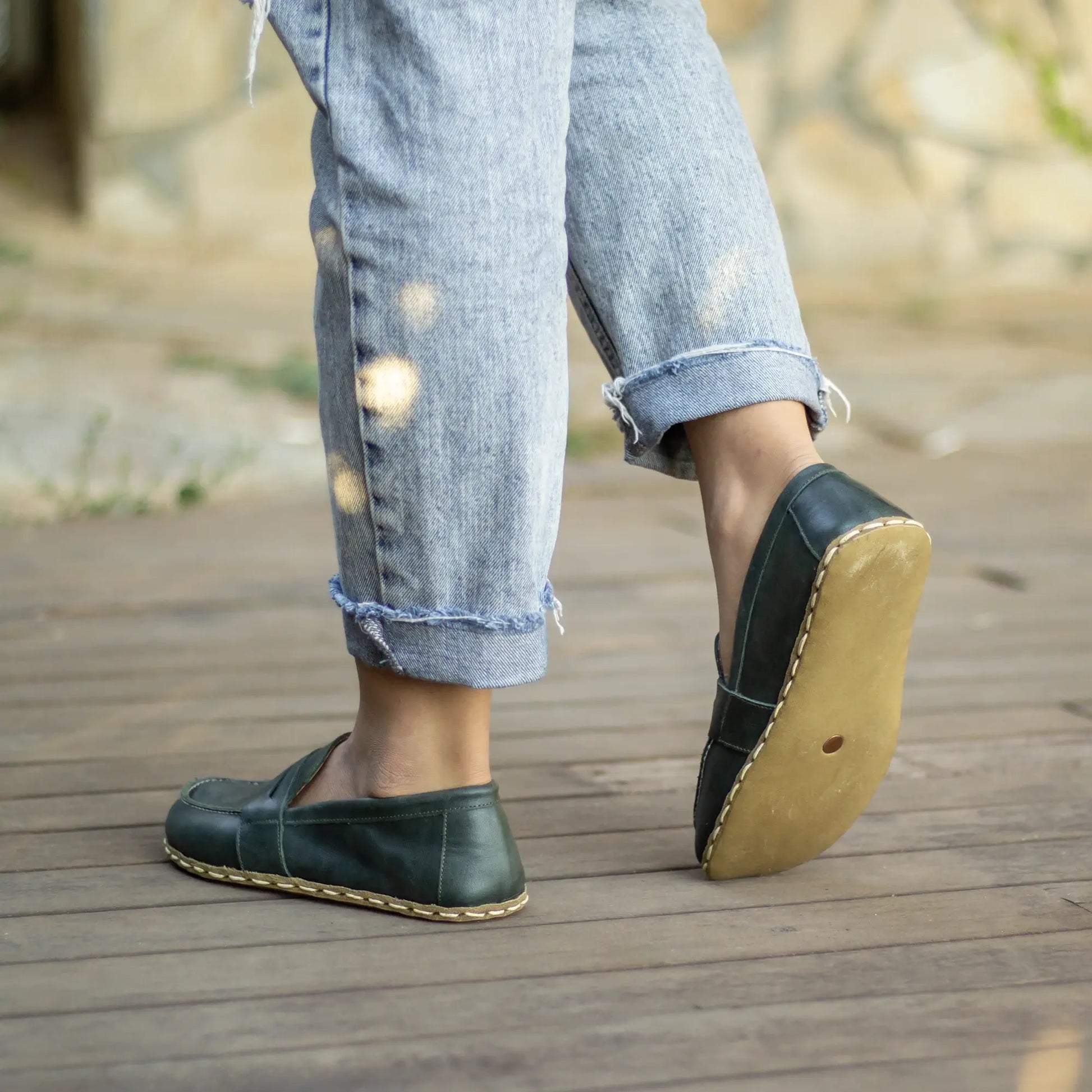 stylish barefoot earthing shoes toledo green for women