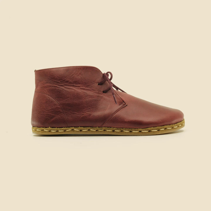 stylish burgundy oxford grounding boots men
