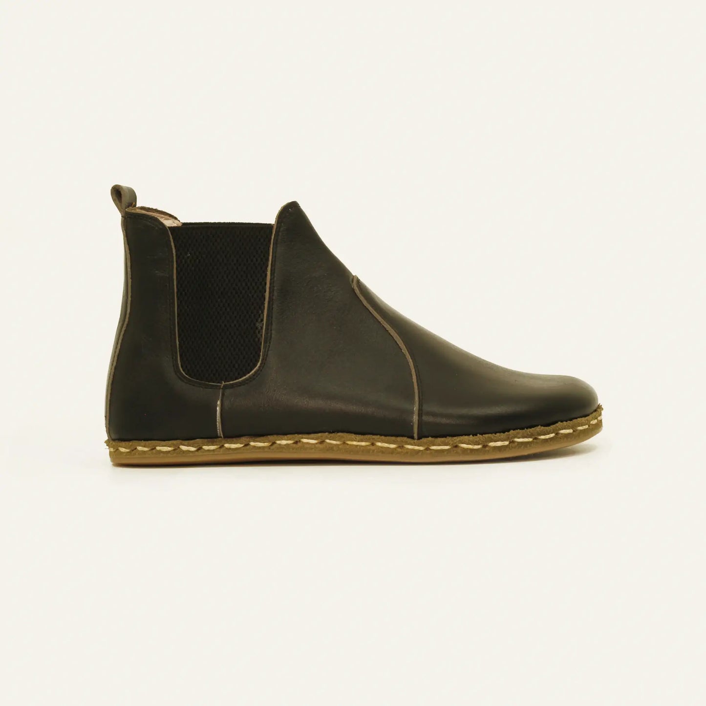 stylish mens handmade black chelsea barefoot boots