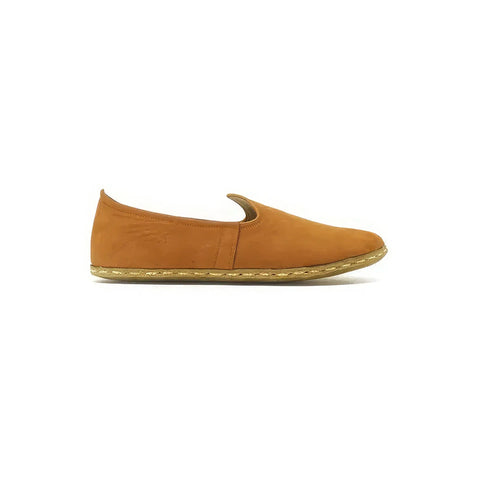 stylish orange barefoot shoes men nubuck finish