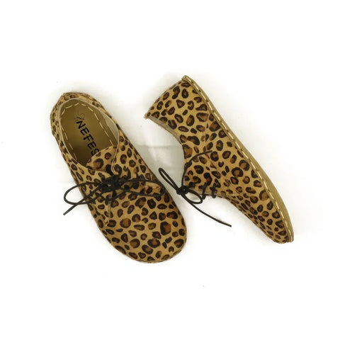 stylish oxford barefoot shoes women yellow leopard
