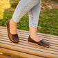 stylish womens barefoot classic crazy brown flat shoes