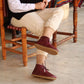stylish womens burgundy grounding ankle boots barefoot fit