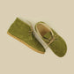 stylish womens oxford earthing boots green leather design