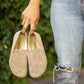 suede barefoot shoes womens milky brown