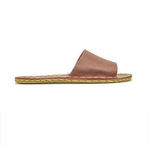 tape handmade leather slippers men burgundy style