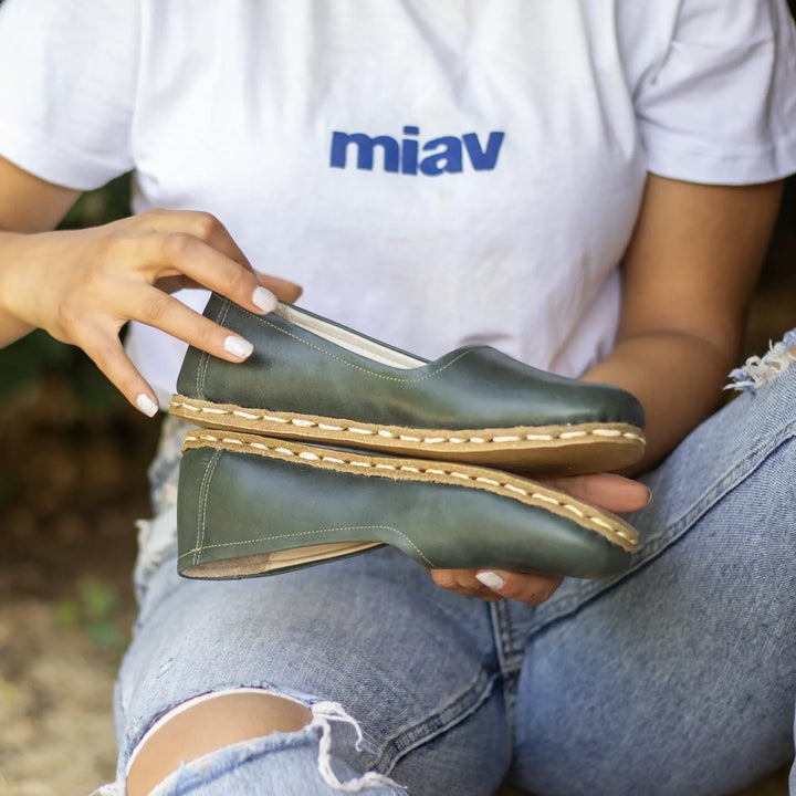 toledo green womens barefoot flat shoes