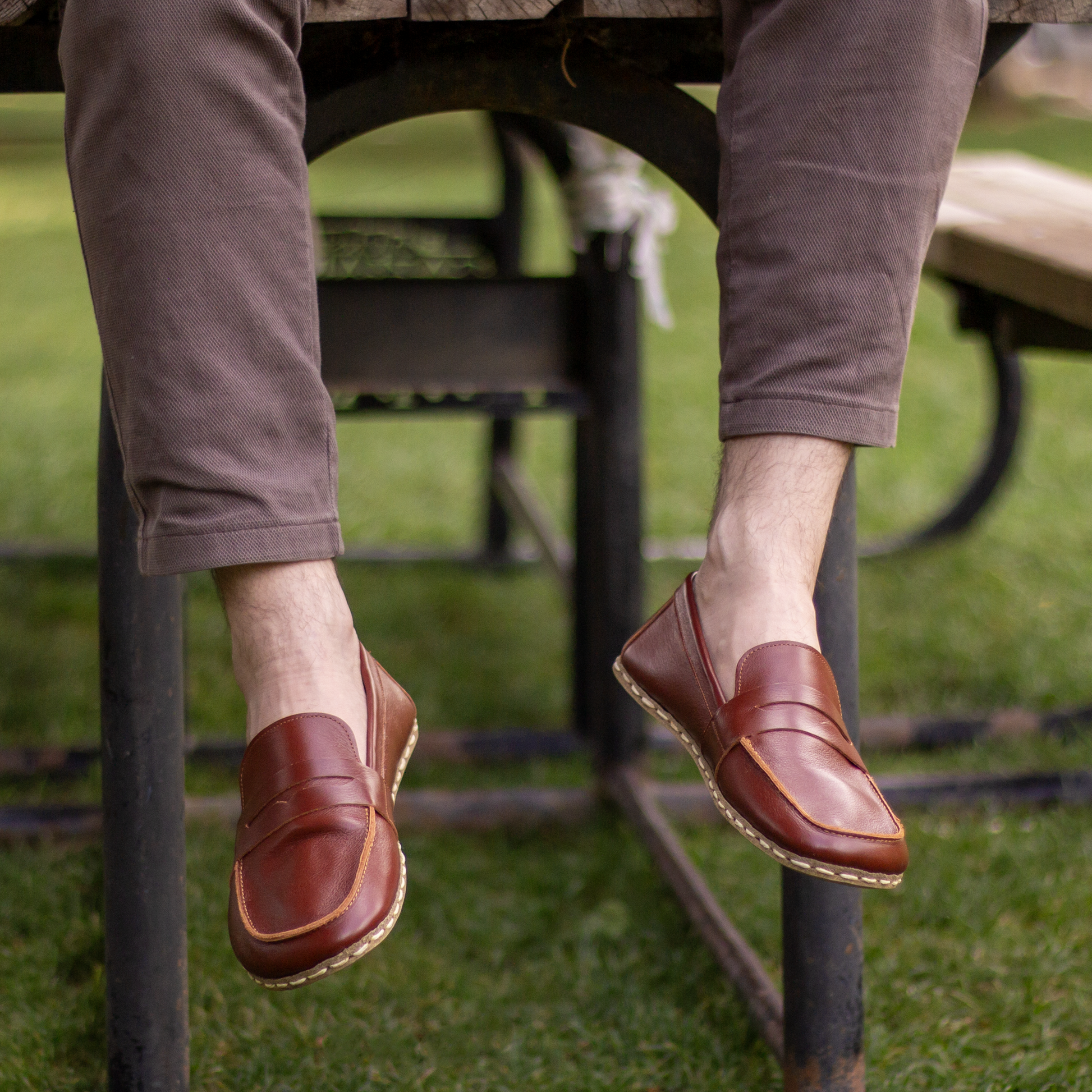 tornado brown mens shoes leather barefoot