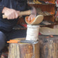 vintage look leather winter slippers closed toe style