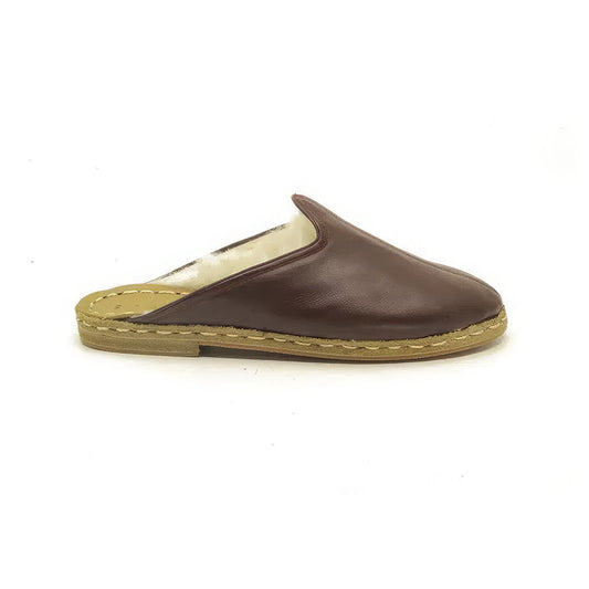 winter sheepskin slippers bitter brown womens