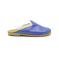 winter sheepskin slippers blue womens