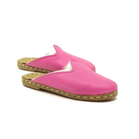 winter sheepskin slippers pink womens