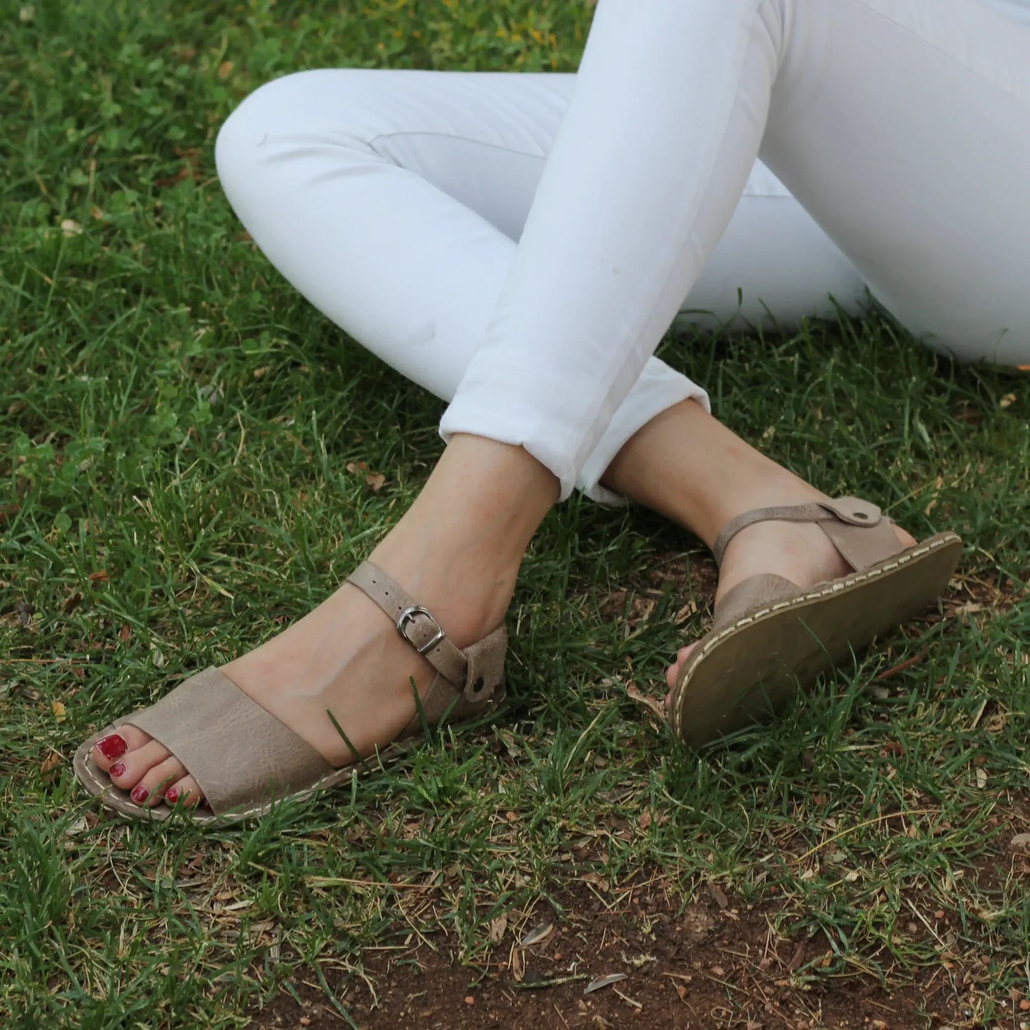 womens band vision leather barefoot huarache sandals