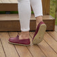 womens barefoot comfort burgundy minimalist shoes