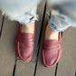 womens barefoot earthing shoes crazy burgundy