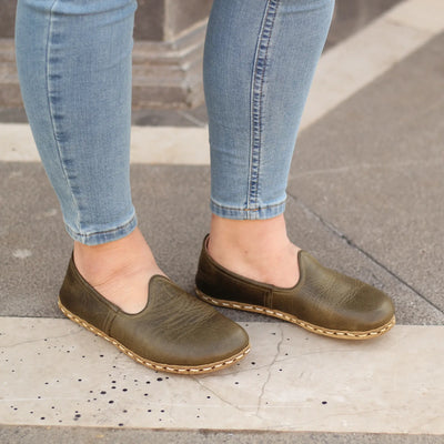 womens barefoot grounding shoes military green calm step