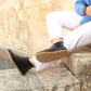 womens black chelsea barefoot handmade boots