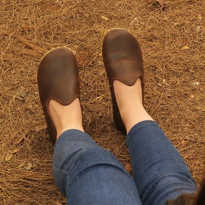 womens crazy classic brown barefoot shoes