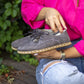 womens gray nubuck handmade barefoot leather shoes