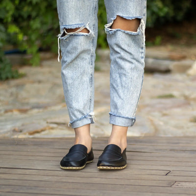 womens grounding barefoot earthing shoes black