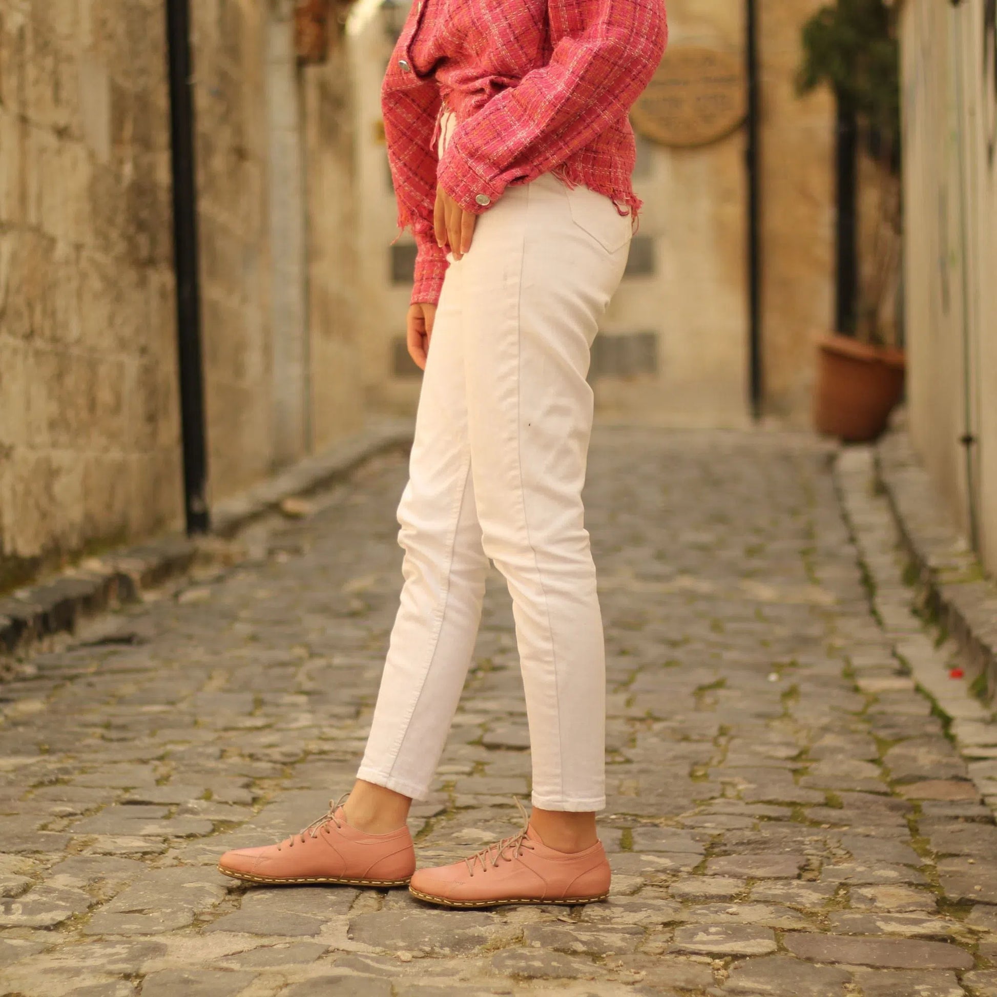 womens grounding barefoot sneaker light pink
