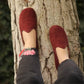 womens grounding shoes barefoot style burgundy nubuck