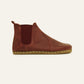 womens handmade burgundy chelsea barefoot boots