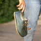 womens handmade toledo green barefoot natural leather shoes