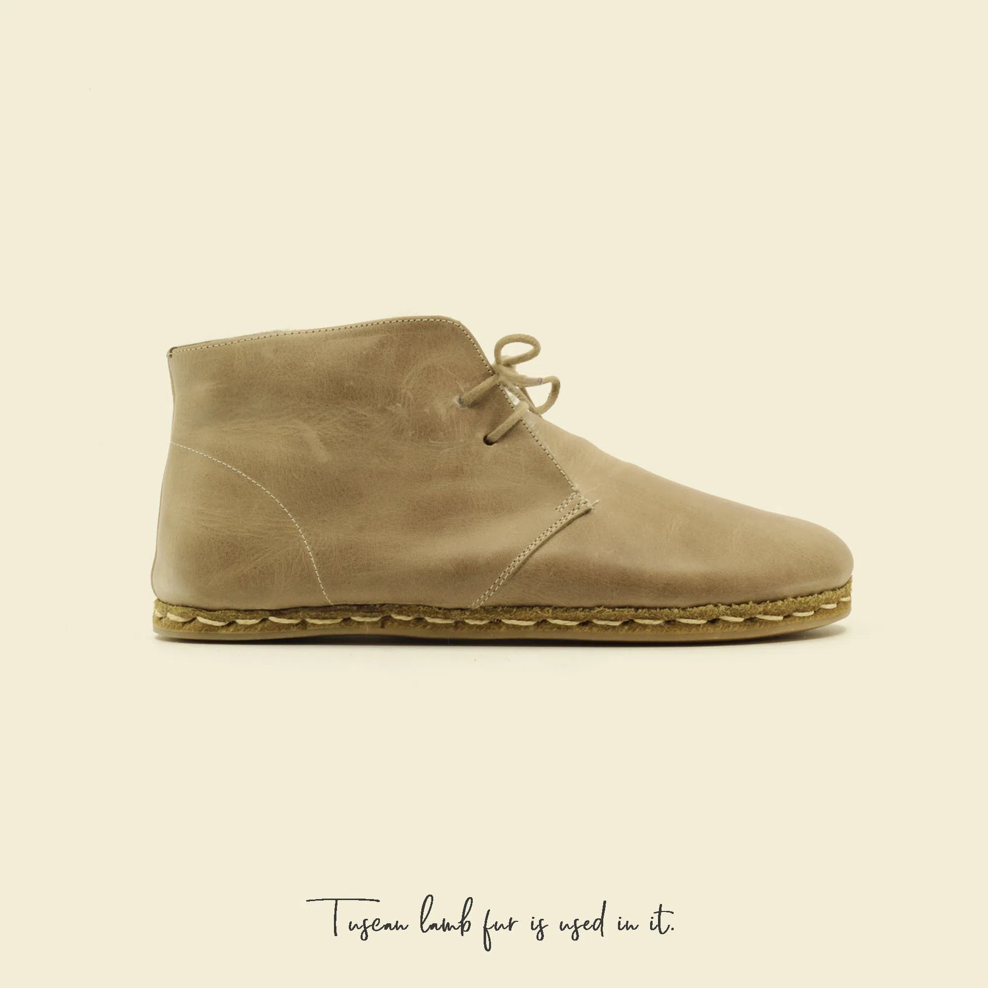 womens light brown barefoot grounding ankle boots leather style