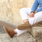 womens matte brown chelsea barefoot handmade boots