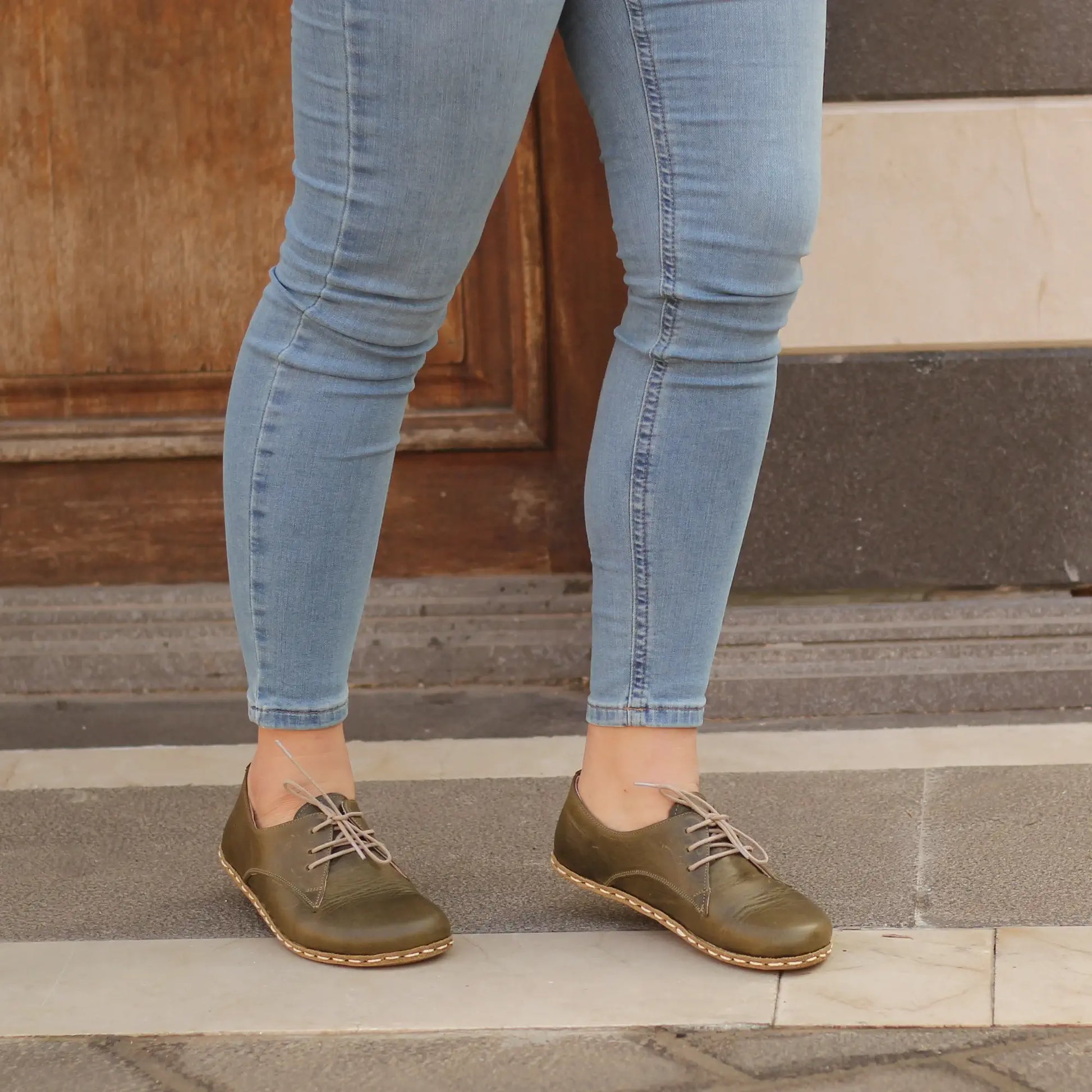 womens military green barefoot shoes flexible sole