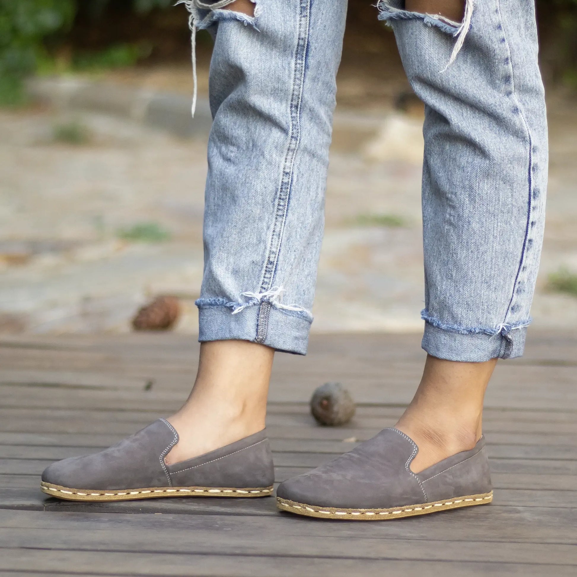 womens minimalist barefoot shoes gray nubuck