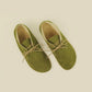 womens oxford boots green leather earthing minimalist look