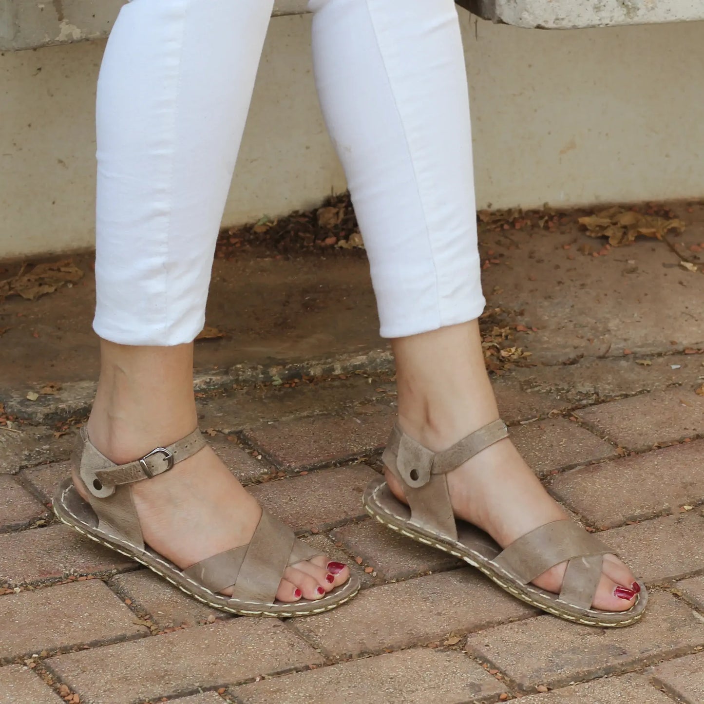 womens vision leather barefoot huarache sandals