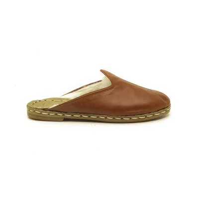 womens winter slippers antique brown genuine sheepskin