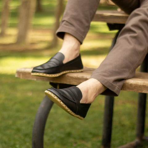 zero drop grounding barefoot shoes for men black