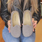 Handmade Yemeni Style Gray Nubuck Barefoot Shoes for Women - Stand Out from the Crowd