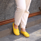 Women's Handmade Zero Drop Barefoot Yellow Leather Loafers
