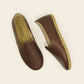 Dark Brown Leather Shoes Womens - Nefes Shoes