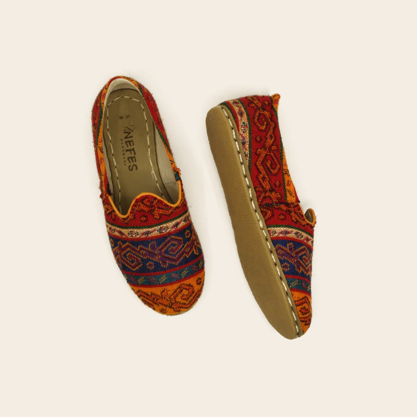 Turkish Carpet Handmade Leather Shoes For Women - Nefes Shoes