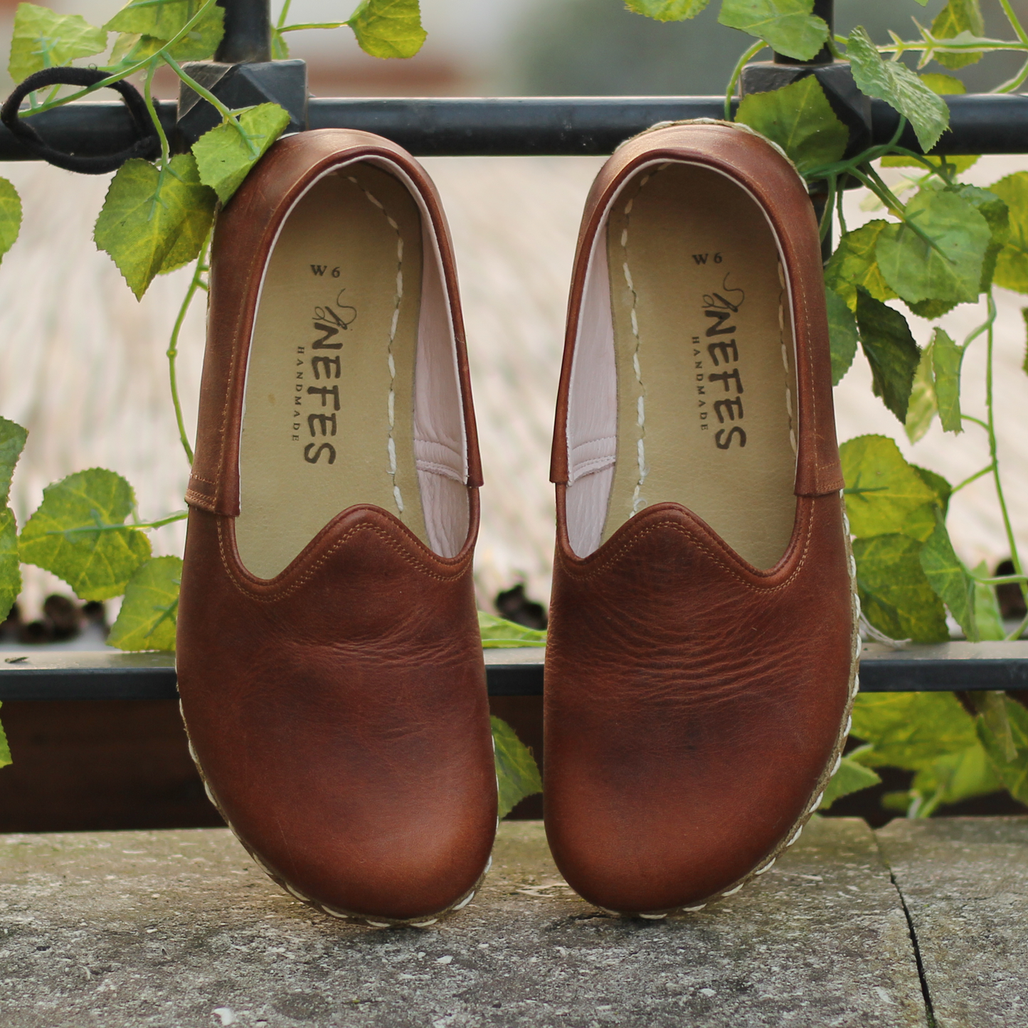 Barefoot Brown Leather Shoes: Handmade