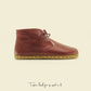 Lace-up Ankle Boots Oxford Style Burgundy Men