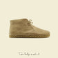 Shearling oxford ankle barefoot boots - Crazy Vision - Zero Drop - Rubber Sole