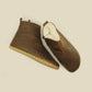Shearling Ankle Barefoot Women Boots - Crazy Brown - Zero Drop - Rubber Sole