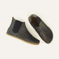 CHELSEA Barefoot Boots, Zero Drop, Handmade, FOR WOMEN, Crazy Navy Blue Genuine Leather