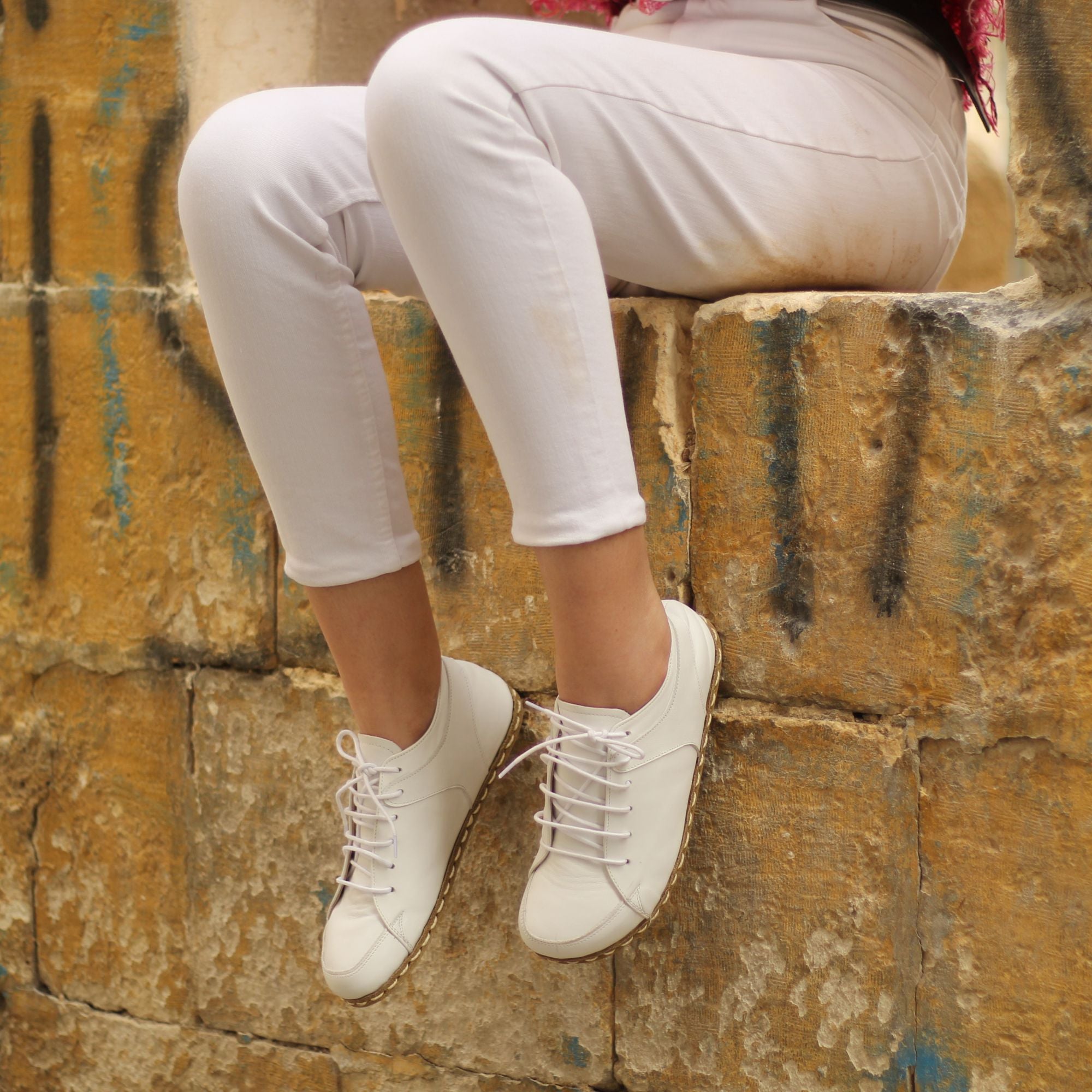 Yolanda Zula Woman Fashion Pure White Sneakers Casual Lace up India | Ubuy