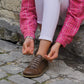 Women's Sneakers Handmade From Rare Buffalo Leather, Crazy Classic Brown
